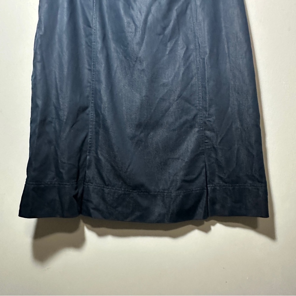 Chico's Navy Cotton Beachy Boho Shirt Dress Size 2.5 (Larg) Minimalist Lagenlook - Picture 3 of 6